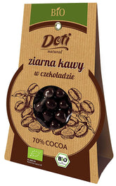 Kávová zrna v hořké čokoládě BIO 50 g - DOTI